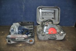 A SKILSAW 5366 CIRCULAR SAW IN CASE and a Wickes WPBS800 belt sander brand new in case (both PAT