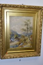 W. BARROW (19TH / 20TH CENTURY) AN EARLY 20TH CENTURY RIVER LANDSCAPE, signed and dated (19)09