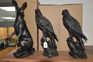 THREE BOXED BORDER FINE ARTS - 'STUDIO BRONZE' FIGURES, bronzed resin figures comprising two Eagle