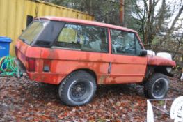 A 1973 2-DOOR RANGE ROVER VOGUE SE, REGISTRATION NUMBER XJB 57L, in red, manual five speed gearbox