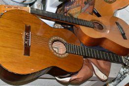 THREE ACOUSTIC GUITARS, comprising a Hokada guitar model 3182 (some chips and knocks to edges,