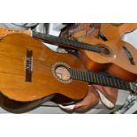 THREE ACOUSTIC GUITARS, comprising a Hokada guitar model 3182 (some chips and knocks to edges,