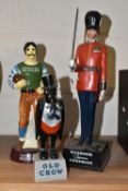 THREE ADVERTISING FIGURES, comprising a chalkware 'Kessler, Smooth as Silk' figure of an American