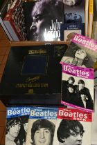 A BOX OF 'THE BEATLES' BOOKS AND CDS, to include a boxed HMV The Beatles Complete Compact Disc