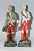 TWO DRAMBUIE WHISKY ADVERTISING FIGURES, depicting Bonnie Prince Charlie, one ceramic and one