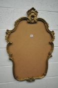 A GILT RESIN FOLIATE MIRROR FRAME, 64cm x 94cm (condition report: some losses to gilt, other