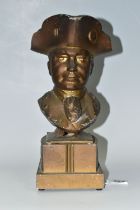 BREWERIANA: A LARGE BRONZED METAL ADVERTISING DISPLAY BUST OF PAUL JONES, the mascot of Paul Jones