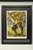 ALEX ROSS FOR MARVEL COMICS 'IMMORTAL HULK', a limited edition print on paper, depicting Hulk
