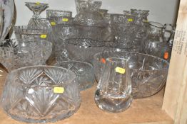 CUT GLASS BOWLS AND VASES ETC, to include fruit bowls, rose bowl, 16cm Bohemia crystal