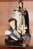 BREWERIANA : TWO KING GEORGE IV 'OLD SCOTCH WHISKY' ADVERTISING FIGURES, comprising a rubberoid bust