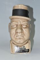 BREWERIANA: A W,C FIELDS KENTUCKY STRAIGHT WHISKEY DECANTER, ceramic decanter in the form of a W.