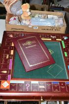 A FRANKLIN MINT MONOPOLY COLLECTORS EDITION SET, board mounted on wooden box with single draw