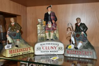 BREWERIANA: THREE WHISKY ADVERTISING FIGURES, comprising two rubberoid Mackinlay's Scotch Whisky