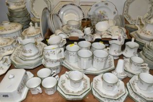 A BOX AND LOOSE DINNER WARES, to include a large Johnson Brothers 'Eternal Beau' pattern dinner