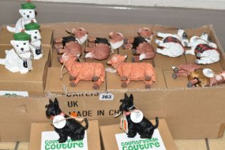 ONE BOX OF ENESCO - COUNTRYSIDE COUTURE ANIMAL FIGURINES, all new figures with boxes and labels,