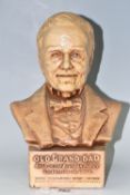 A KENTUCKY STRAIGHT BOURBON WHISKEY ADVERTISING BUST, the rubberoid bust labelled 'Old Grand-Dad,