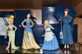 FOUR BOXED DISNEY SHOWCASE COLLECTION FIGURINES, comprising 'Mary Poppins' 6001659, 'Alice' 6001660,