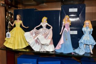 FOUR BOXED ENESCO DISNEY SHOWCASE COLLECTION FIGURES, comprising Belle no 4058293, Cinderella no