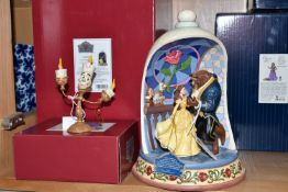 TWO BOXED ENESCO DISNEY SHOWCASE 'BEAUTY AND THE BEAST' FIGURES, Disney Traditions by Jim Shore,