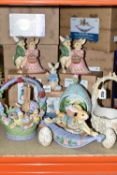 SEVEN BOXED NEW AND UNUSED JIM SHORE 'HEARTWOOD CREEK' EASTER FIGURINES, comprising Easter Bunny