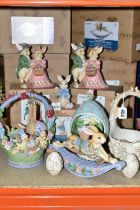 SEVEN BOXED NEW AND UNUSED JIM SHORE 'HEARTWOOD CREEK' EASTER FIGURINES, comprising Easter Bunny