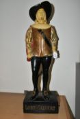 BREWERIANA: A LARGE CAST PLASTER ADVERTISING 'LORD CALVERT' CANADIAN WHISKY FIGURE, height 65cm (