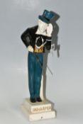 BREWERIANA: AN I.W HARPER KENTUCKY BOURBON DECANTER, ceramic figure of a bowing gentleman in top hat