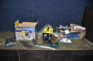 A WORKZONE WWRT/17 ROUTER TABLE in box still packaged, a Power Craft Arc Welder in box (plug cut off