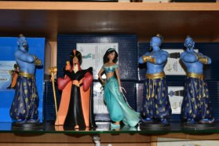 FIVE BOXED ENESCO DISNEY SHOWCASE/ENCHANTING COLLECTION 'ALADDIN' FIGURES, comprising three x