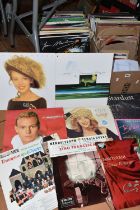 TWO BOXES OF RECORDS, over one hundred and fifty LPs, singles and 78s, by artists to include Kylie