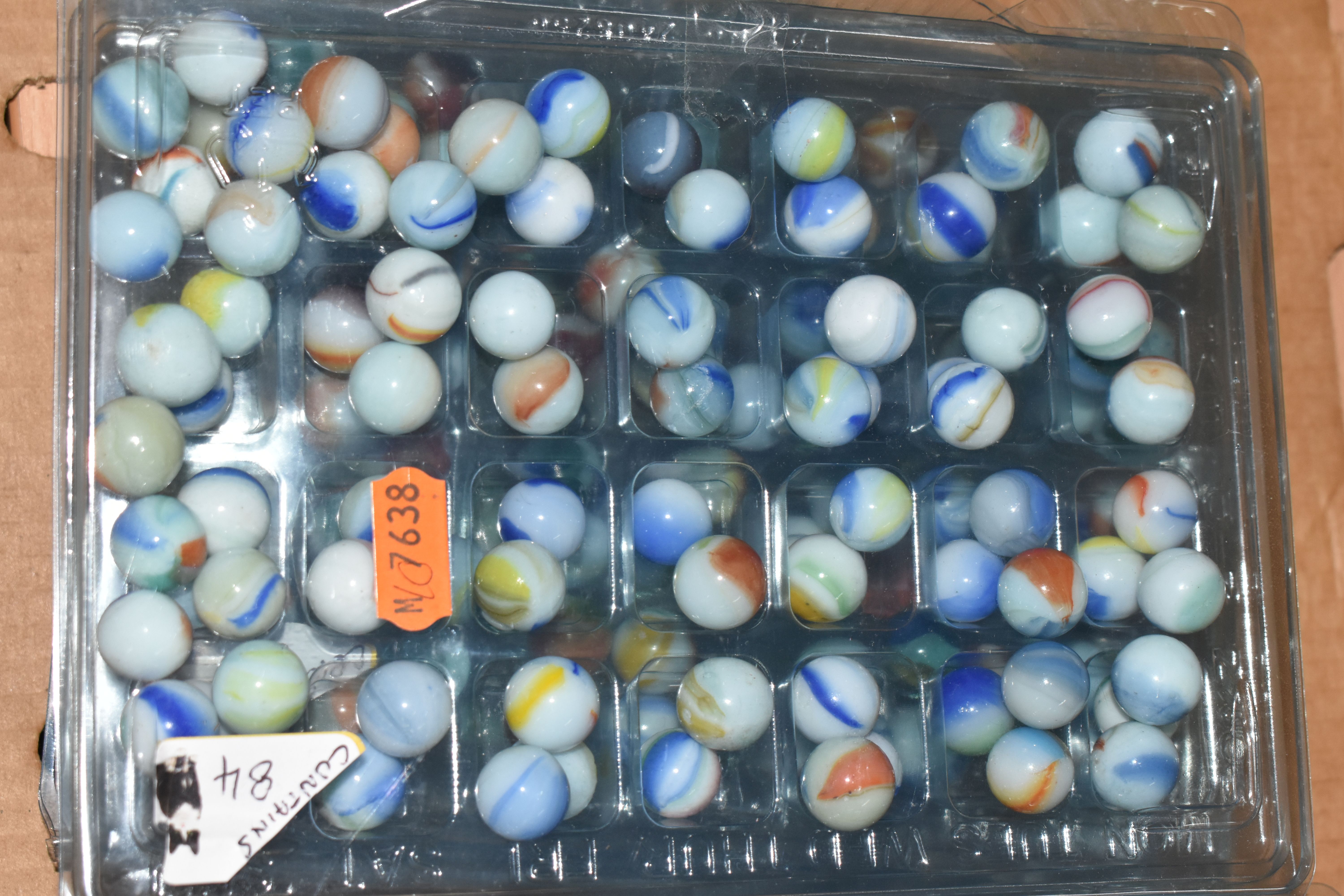 A COLLECTION OF ASSORTED MARBLES, various types and sizes, to include swirls, opaques, clears, - Image 9 of 14