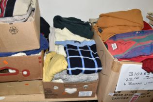 SIX BOXES OF ASSORTED MEN'S JUMPERS, brands include Lyle & Scott, St Michael, No Excess, Gabicci,