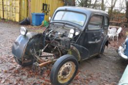 A 1954 FORD POPULAR 103E CHASSIS, REGISTRATION NUMBER ODD 866, gearbox present but no engine,
