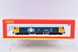 A BOXED OO GAUGE HORNBY MODEL RAILWAYS DIESEL ELECTRIC LOCOMOTIVE, Class 50, no. 50031 'Hood' in
