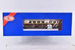 A BOXED OO GAUGE HELJAN GWR AEC DIESEL RAILCAR, no. 22 in GWR Chocolate and Cream with White Roof