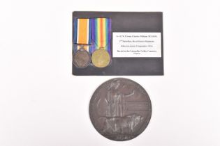 A WWI CASUALTY GROUP OF MEDALS TO ROYAL SUSSEX REGIMENT, the medals consist of a British war