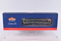 A BOXED OO GAUGE BACHMANN BRANCHLINE MODEL RAILWAYS Class 25, no. 25043 in BR Green with Full Yellow