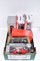 SIX BOXED 1:18 SCALE DIECAST MODEL FERRARIS, the first is a Eagles Race Ferrari 250 GTO 64 Le Mans