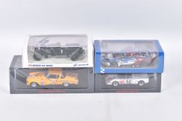 FOUR BOXED 1:43 SCALE SPARK MODEL MINIMAX VEHICLES to include a Studebaker Winner Carrera