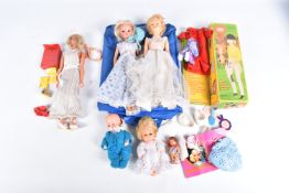 A QUANTITY OF ASSORTED 1970'S DOLLS, unboxed Pedigree Sindy, marked '033050X' to back of neck and '