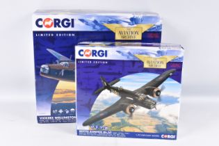 TWO BOXED LIMITED EDITION CORGI AVIATION ARCHIVE 1:72 SCALE DIECAST MODEL AIRCRAFTS, the first is