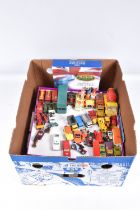 A QUANTITY OF UNBOXED AND ASSORTED PLAYWORN DIECAST VEHICLES, to include Corgi Toys Dougal's Magic