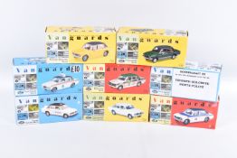 EIGHT BOXED LLEDO VANGUARDS 1/43 SCALE TRIUMPH DOLOMITE SPRINT CAR MODELS, yellow with black roof,