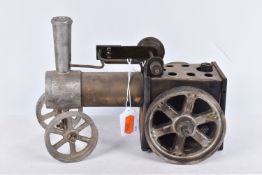 A SCRATCHBUILT PART COMPLETE LIVE STEAM TRACTION ENGINE MODEL, not tested, unpainted, constructed