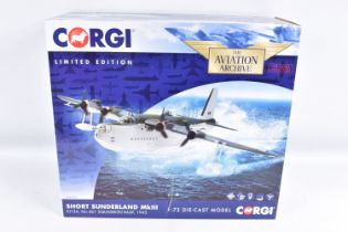 A BOXED CORGI LIMITED EDITION AVIATION ARCHIVE 1:72 SCALE SHORT SUNDERLAND MkIII DIECAST MODEL