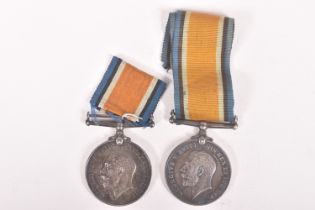 TWO WWI BRITISH WAR MEDALS TO INCLUDE ROYAL FLYING CORPS AND SOUTH STAFFS REGIMENT, both are