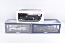 THREE BOXED NOREV 1:18 SCALE DIECAST MODELS, to include a GT by Citroen in Matt Black 2008 Concept