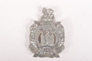 A KINGS OWN SCOTTISH BORDERERS GENGARRY CAP BADGE, this has the lugs still intact on the reverse and