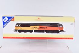A BOXED OO GAUGE HORNBY MODEL RAILWAYS DIESEL ELECTRIC LOCOMOTIVE, CLASS 56, no. 56087 in Colas Rail