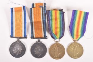 TWO PAIRS OF WWI MEDALS, to include two London Regiment and RFA, both pairs are correctly named to